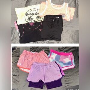 Lot of 7 Girls Tanks and Shorts